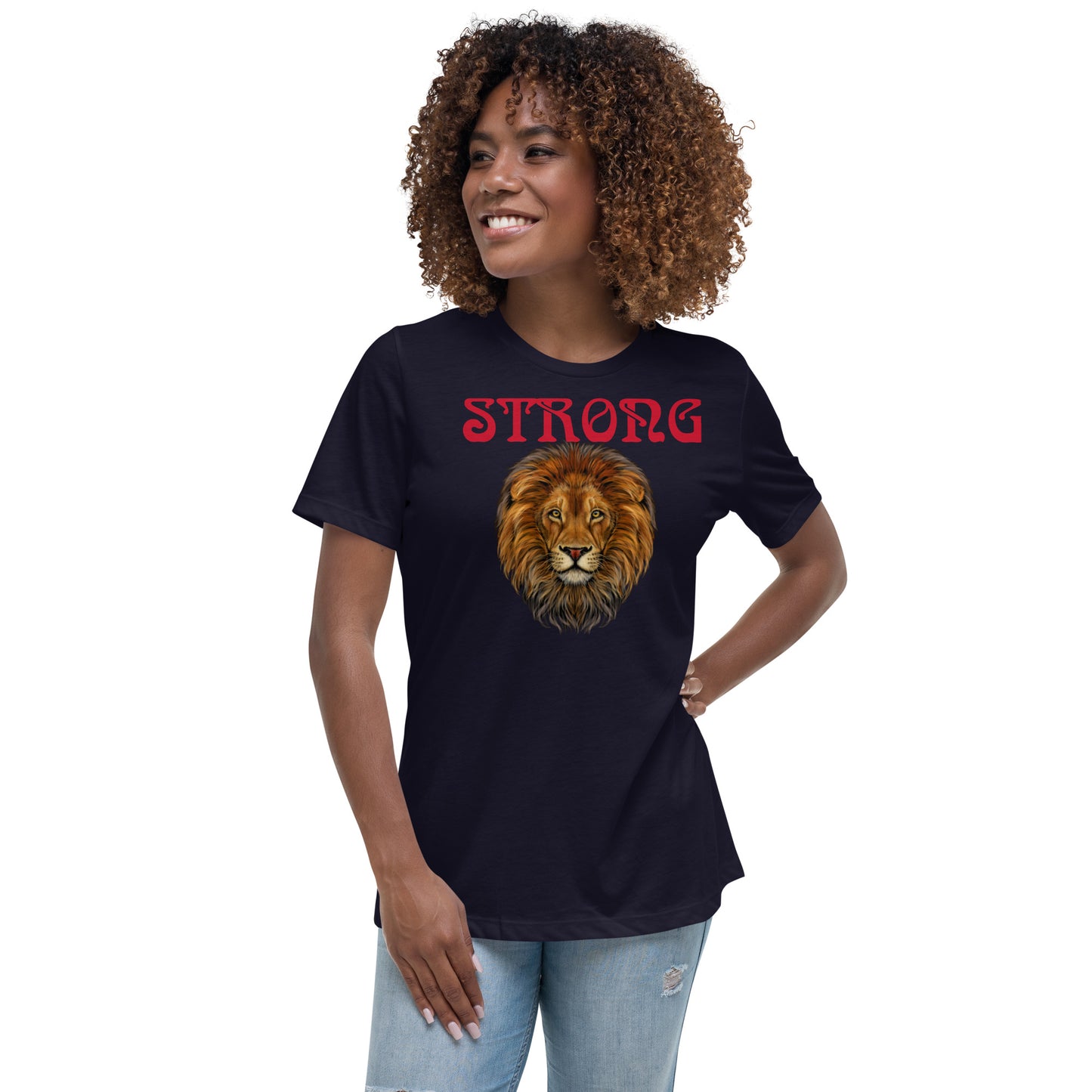 “STRONG”Women's Relaxed T-Shirt W/Red Font