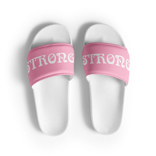 “STRONG”Cotton Candy Women's Slides W/White Font