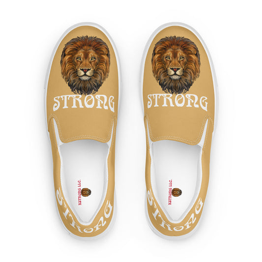 “STRONG” Fawn Women’s Slip-On Canvas Shoes W/White Font