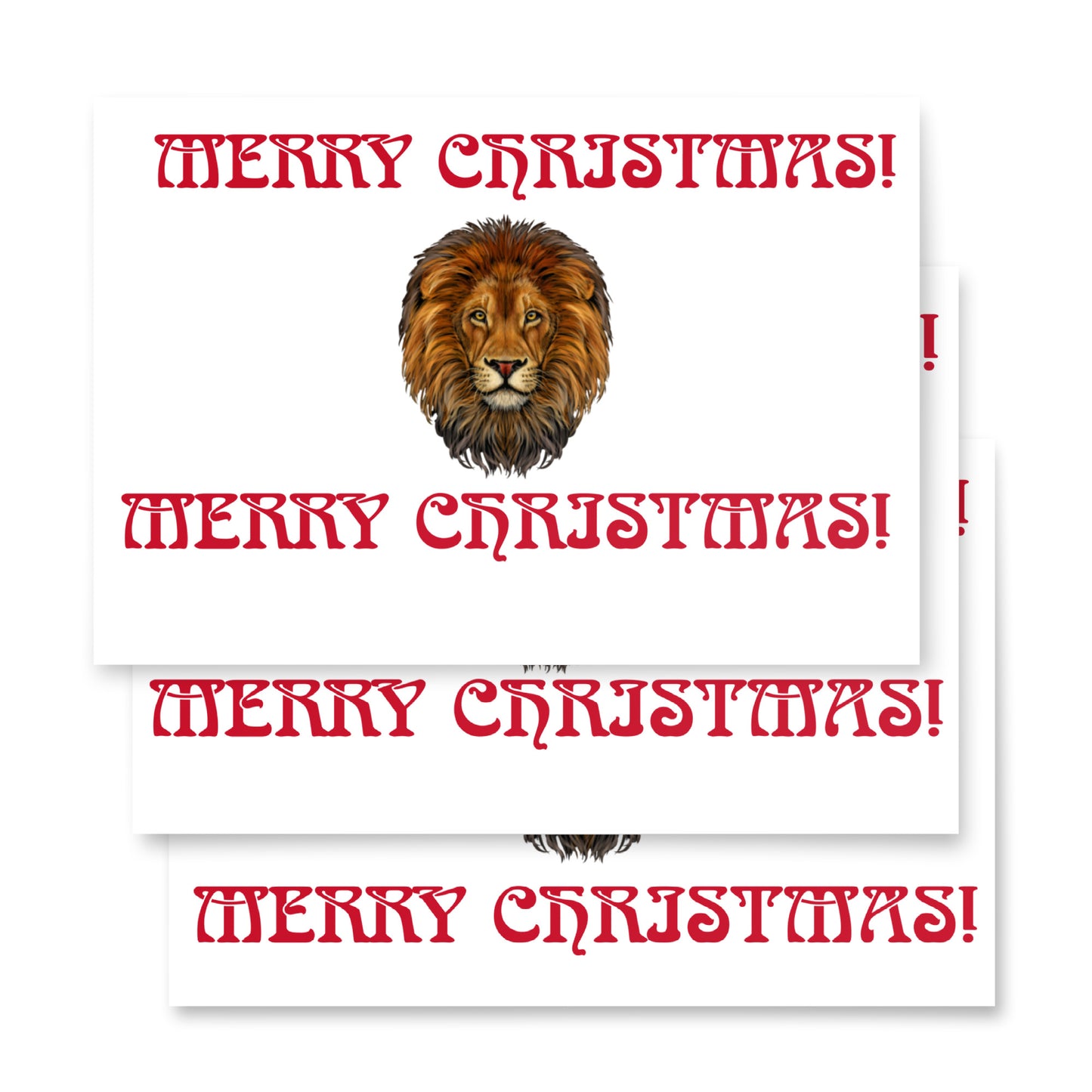 “STRONG”White Christmas Wrapping Paper Sheets W/Red Font