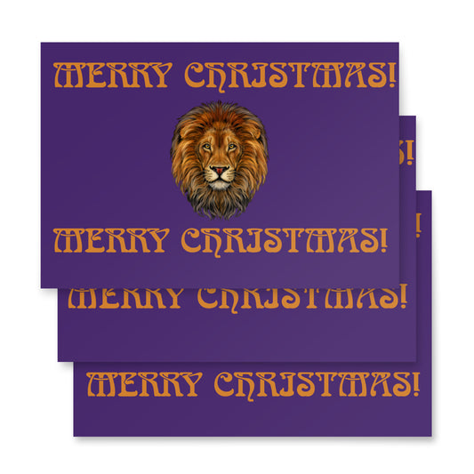 “STRONG”Purple Christmas Wrapping Paper Sheets W/Bronze Font