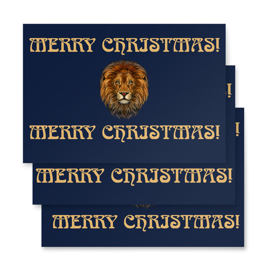 “STRONG”Navy Christmas Wrapping Paper Sheets W/Fawn Font