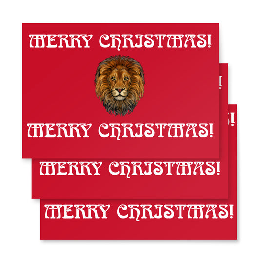 “STRONG”Red Christmas Wrapping Paper Sheets W/White Font