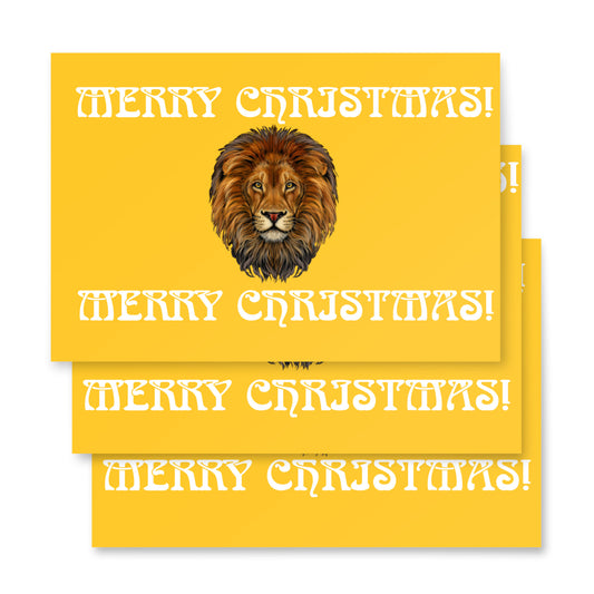 “STRONG”Yellow Christmas Wrapping paper Sheets W/White Font