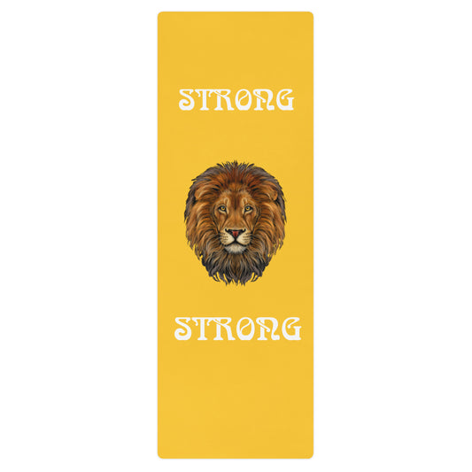 “STRONG”Yellow Yoga Mat W/White Font