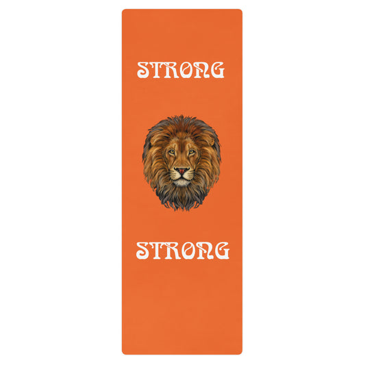“STRONG”Orange Yoga Mat W/White Font