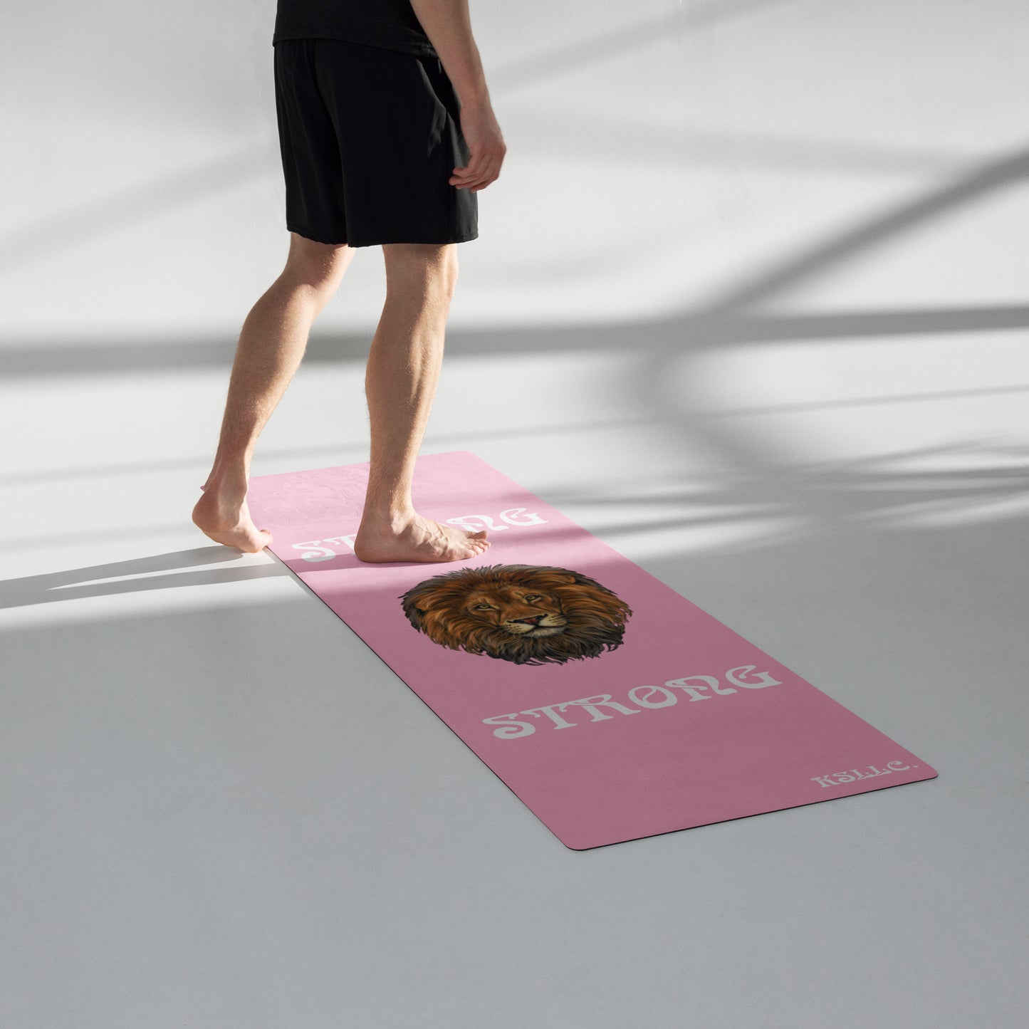 “STRONG”Cotton Candy Yoga Mat W/White Font