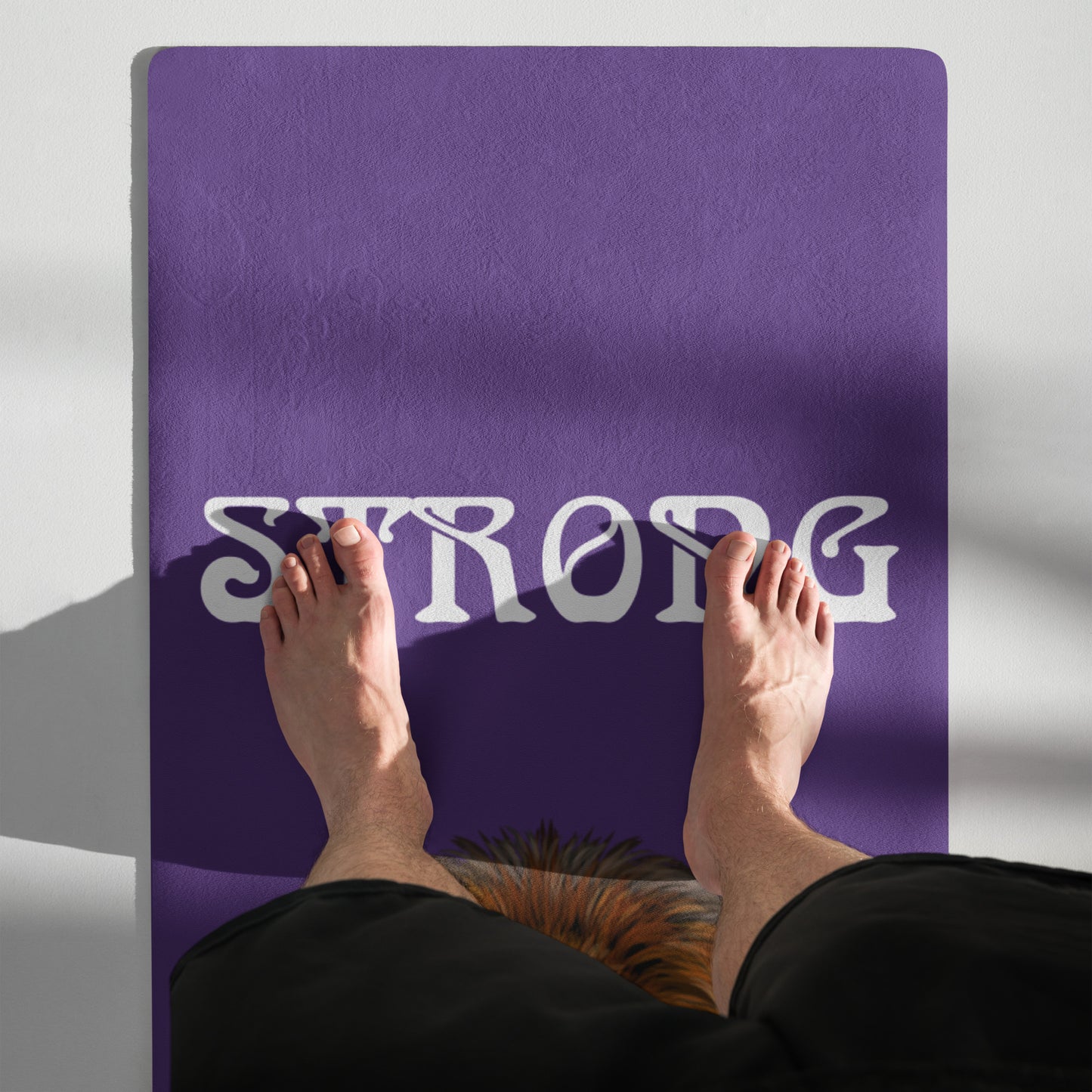 “STRONG”Purple Yoga Mat W/White Font