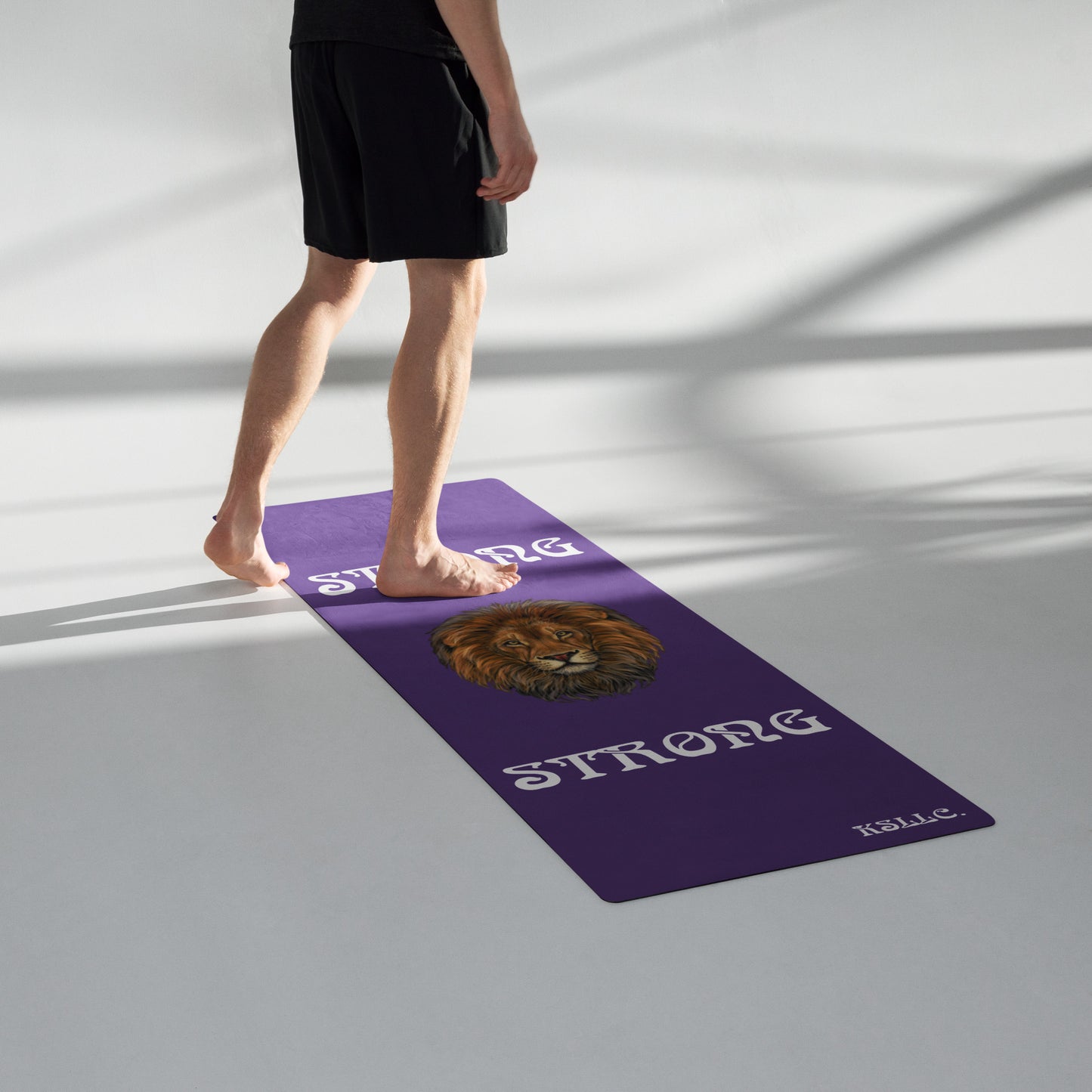 “STRONG”Purple Yoga Mat W/White Font