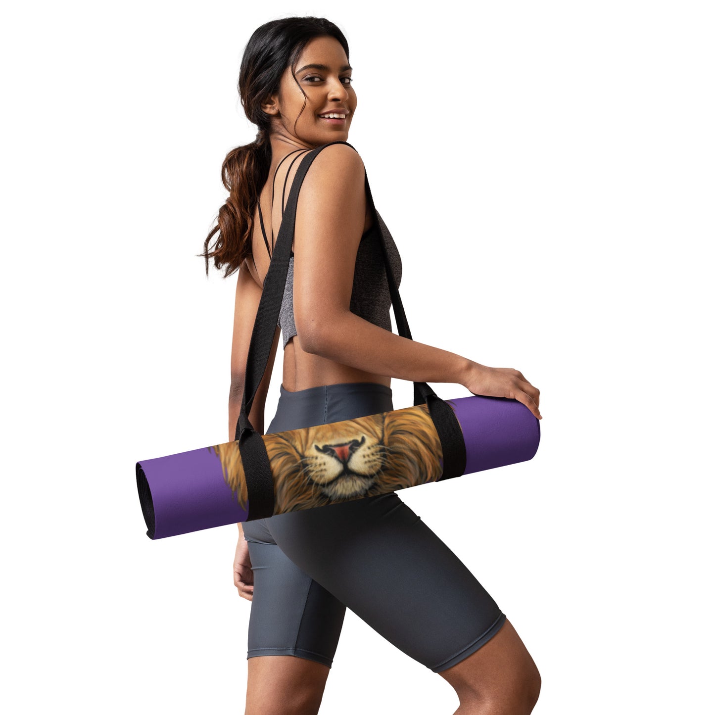 “STRONG”Purple Yoga Mat W/White Font