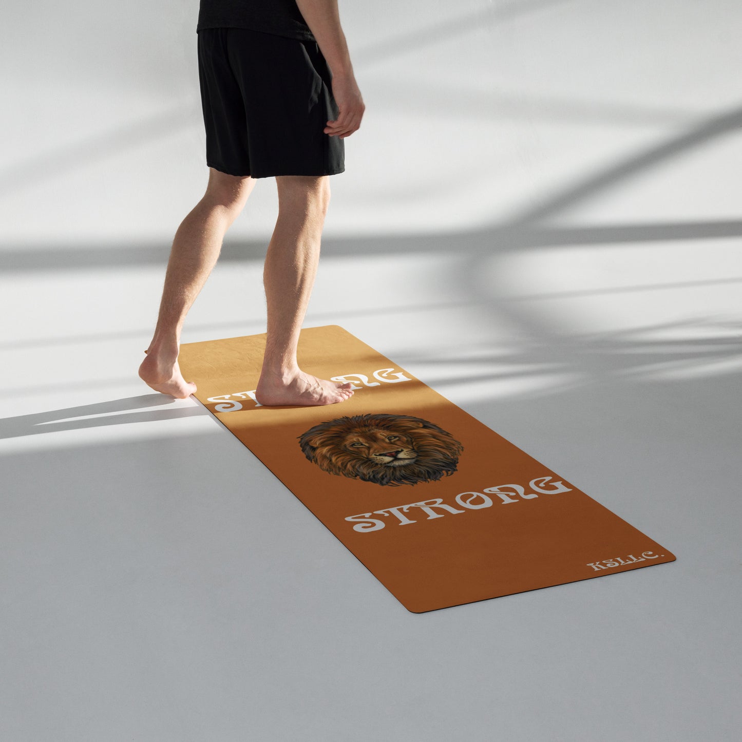 “STRONG”Bronze Yoga Mat W/White Font