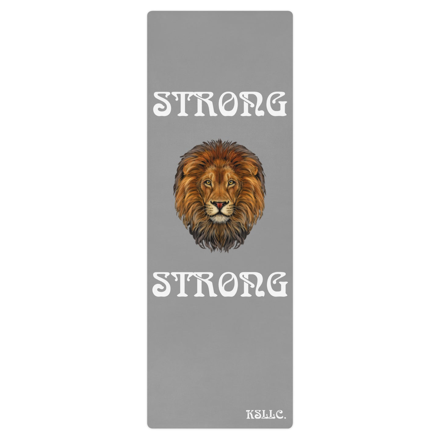 “STRONG”Grey Yoga Mat W/White Font