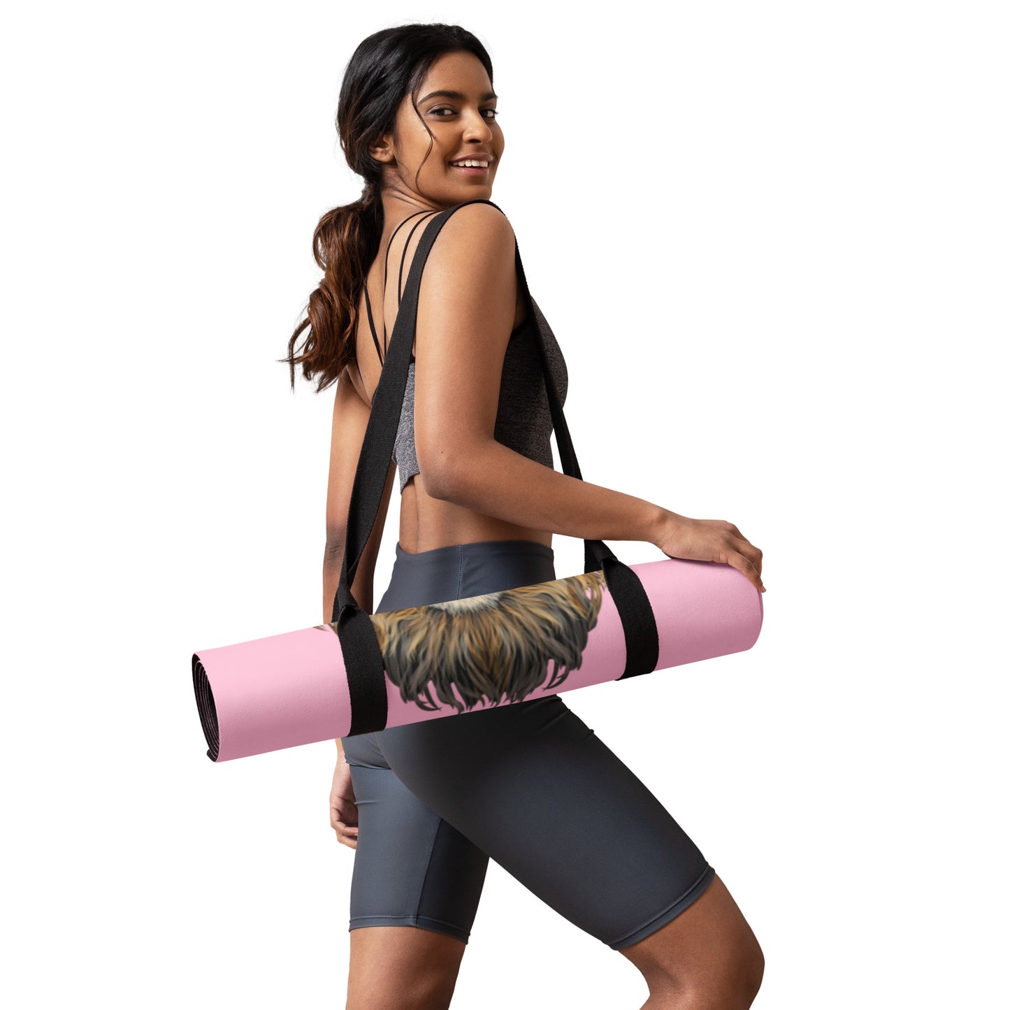 “I’AM BRAVE!”Cotton Candy Yoga Mat W/SkyBlue Font