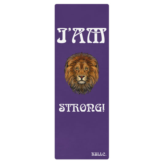 “I’AM STRONG!”Purple Yoga Mat W/White Font