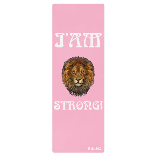 “I’AM STRONG!”Cotton Candy Yoga Mat W/White Font